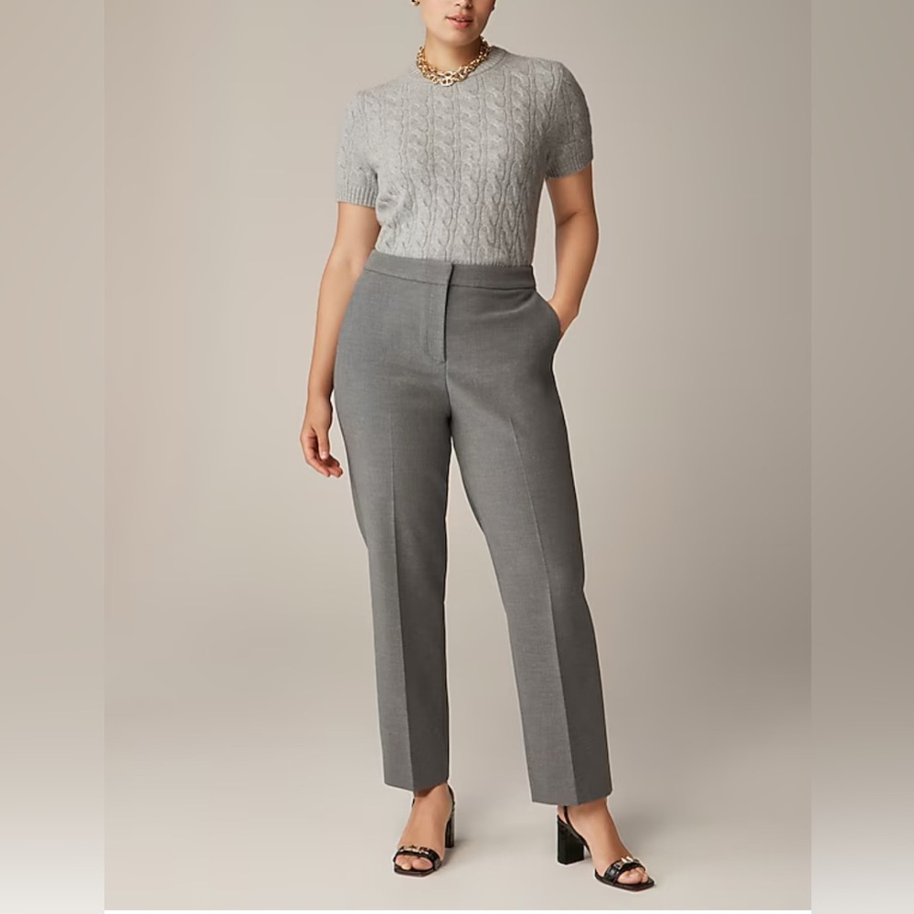 Old Navy Gray Trousers with Pressed Creases and Pleats